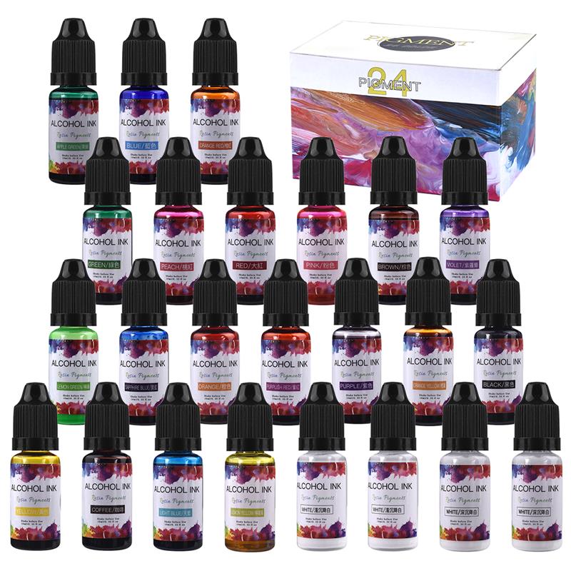 24 Màu/Bộ 10Ml Nhựa Sắc Tố Ngh - đánh giá và giá Resin Dye Opaque