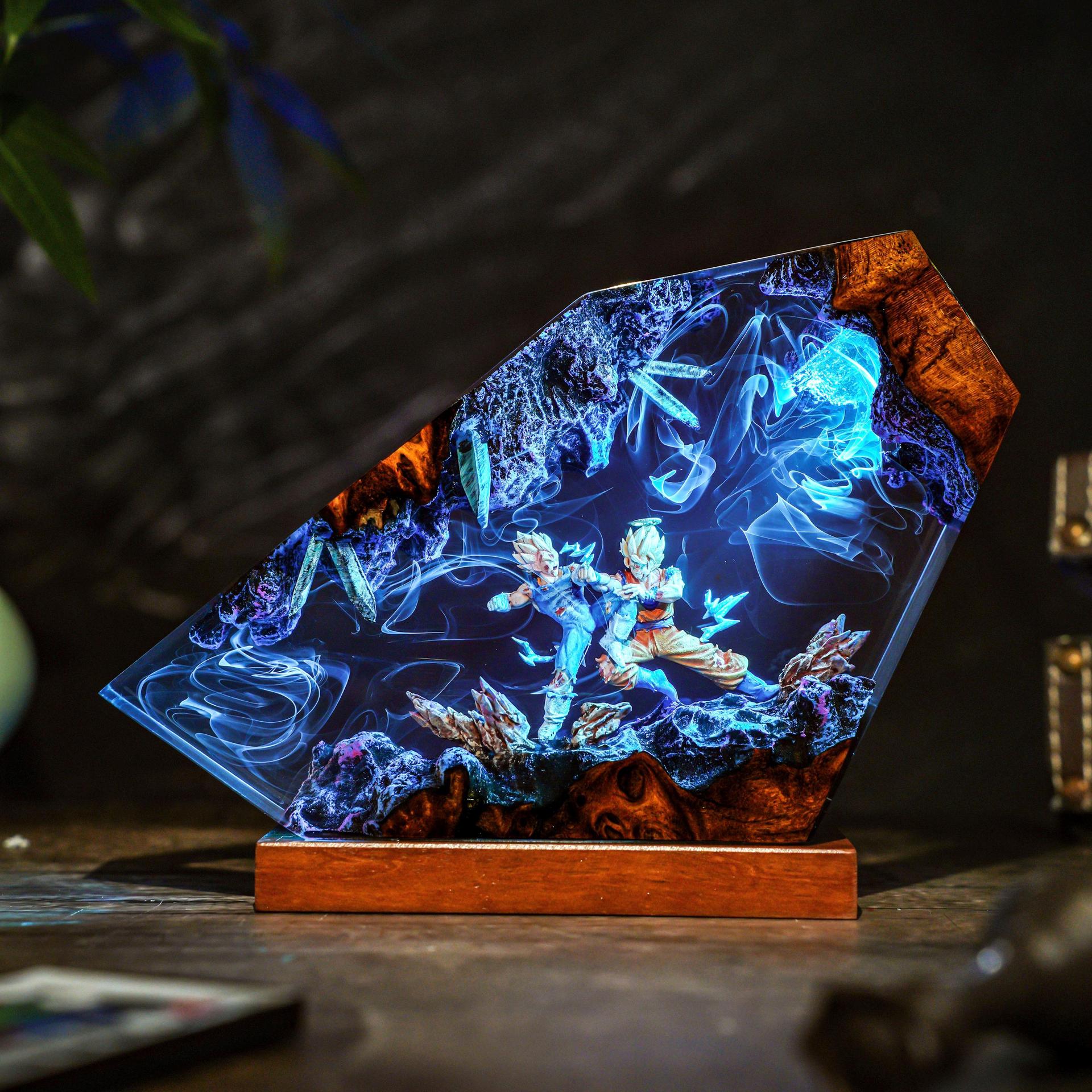 Goku & Vegeta Epoxy Resin Hand - đánh giá và giá Resin Art Goku