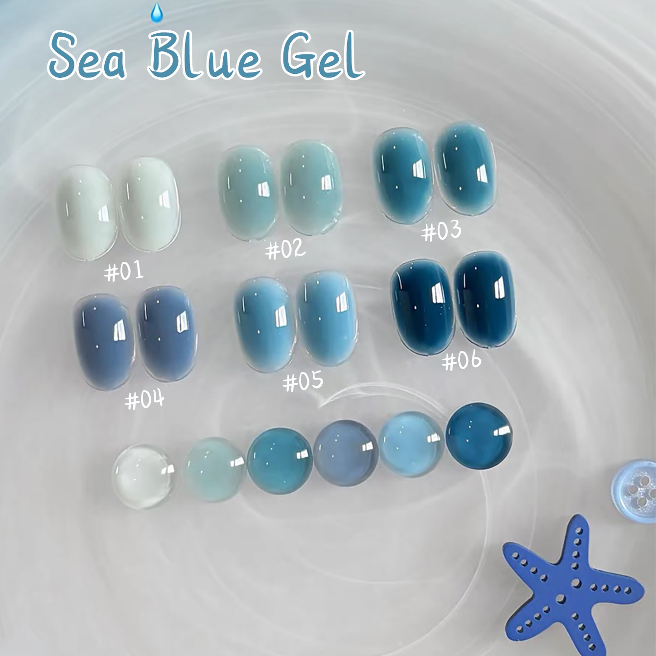 1-10pcs WS Ice Transparent Blu - đánh giá và giá Resin Art All