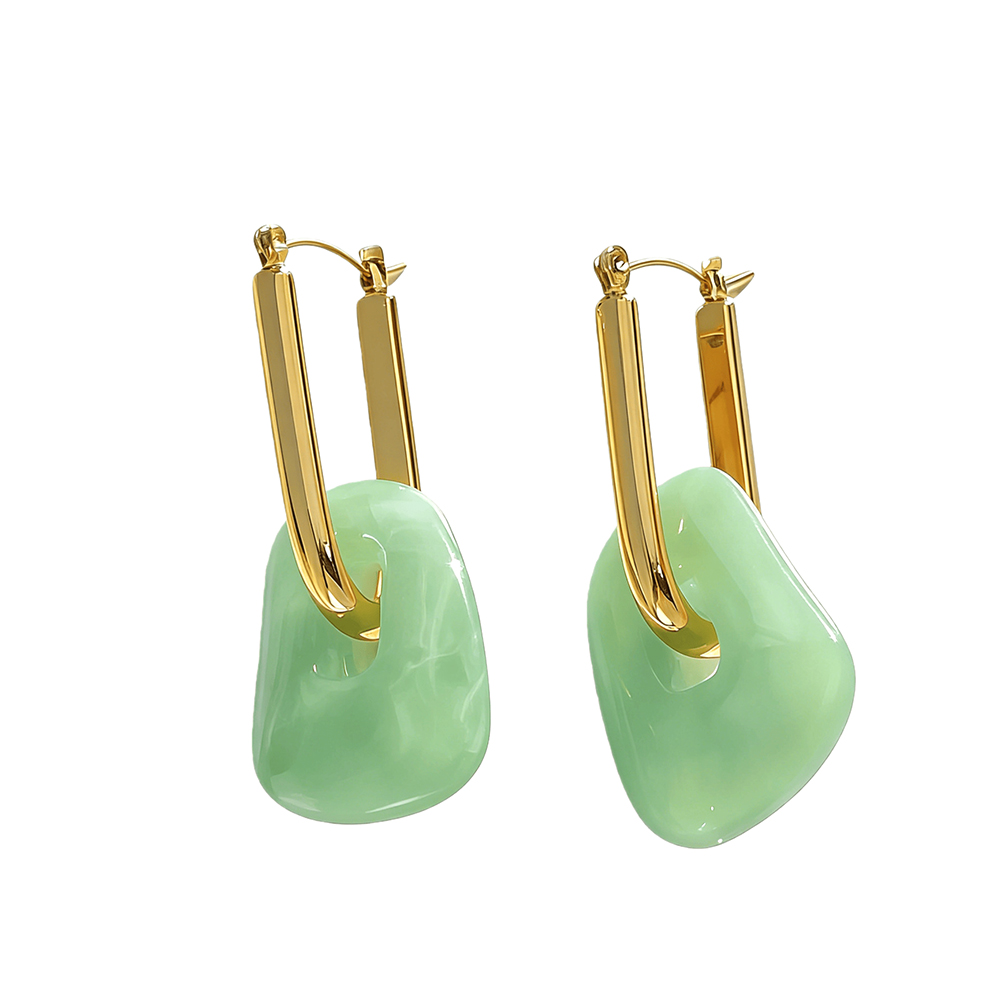 Chic Abstract Resin Hoop Drop  - đánh giá và giá Resin Art Ring